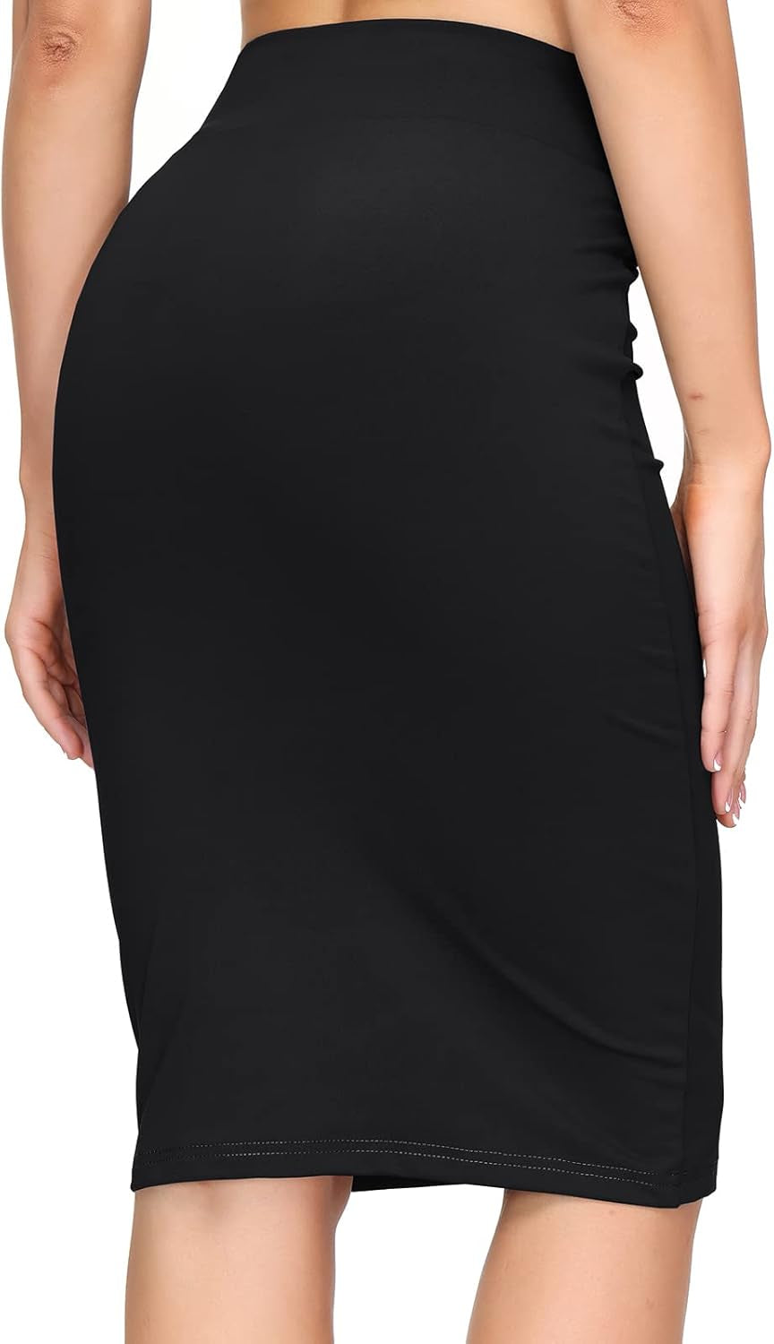 Women'S Premium Stretch Office Pencil Skirt Made below Knee