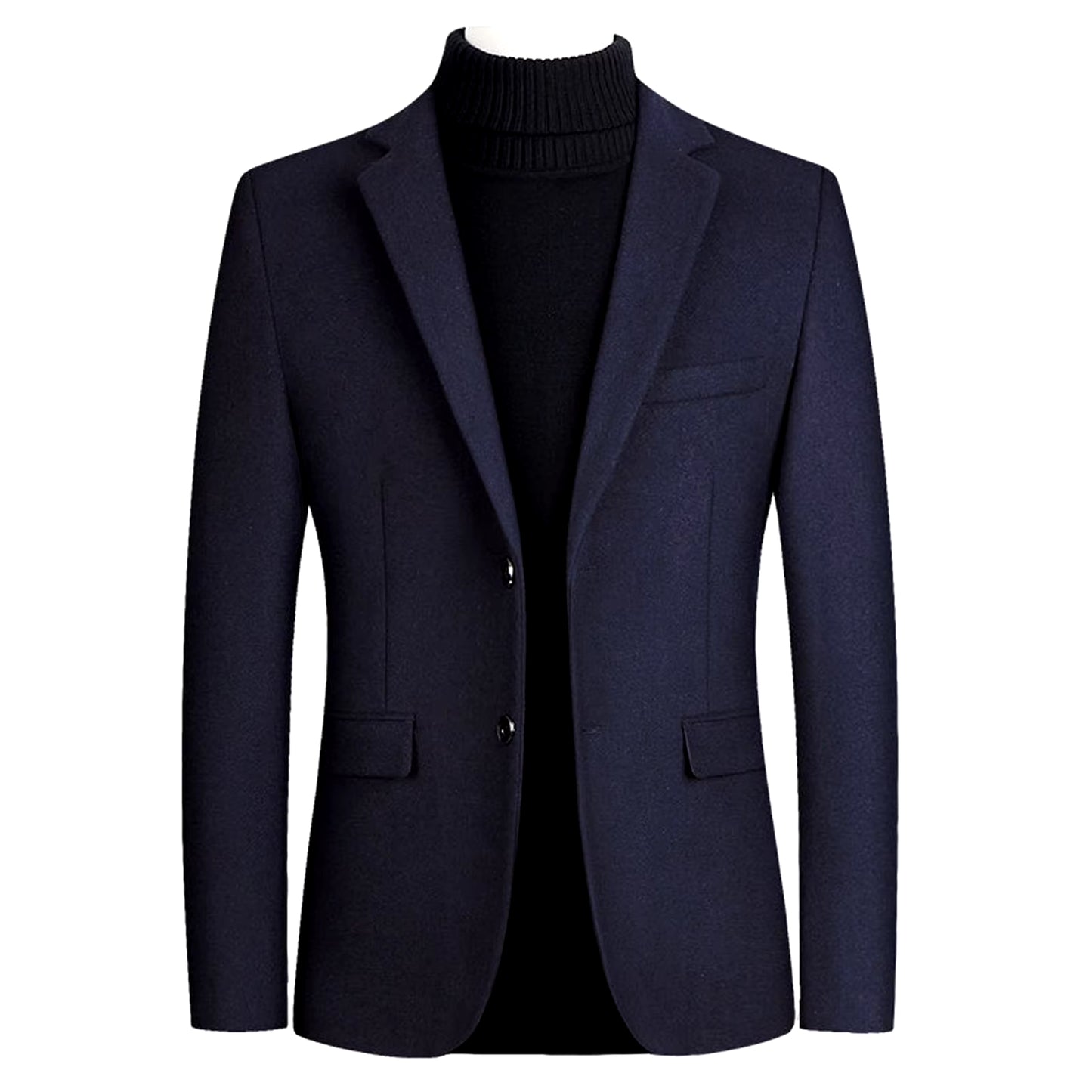 High Quality Men'S Two Buttons Lapel Suit Coat Wool Blends Casual Blazers Men Solid Business Casual Mens Coats and Jackets 2021