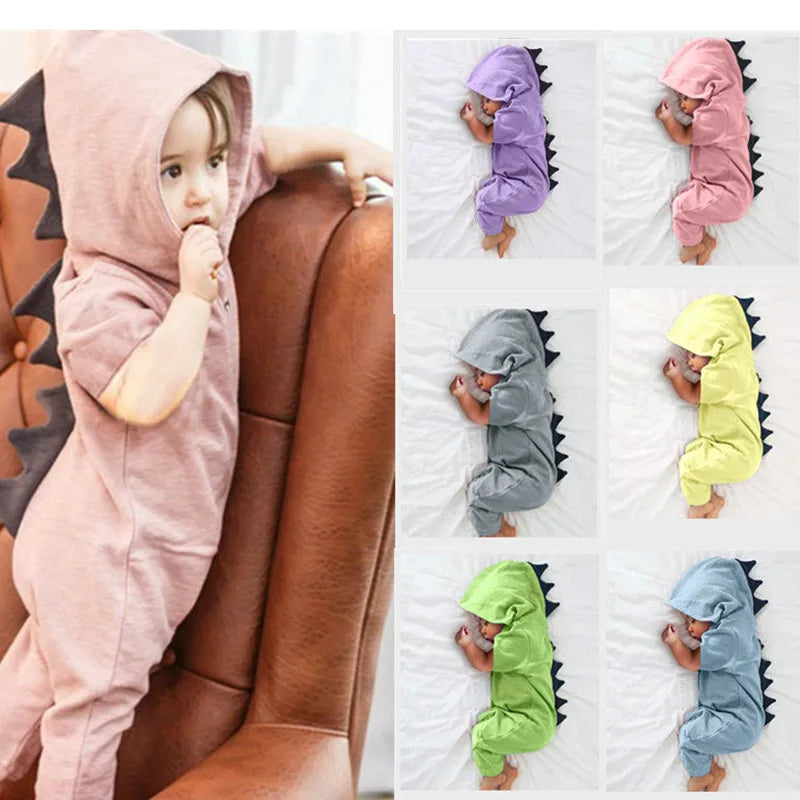 Baby Clothes Hooded Dinosaur Jumpsuit Baby Clothes Newborn Infant Baby Boy Girl Onesie Romper Jumpsuit Outfits Baby Bodysuits