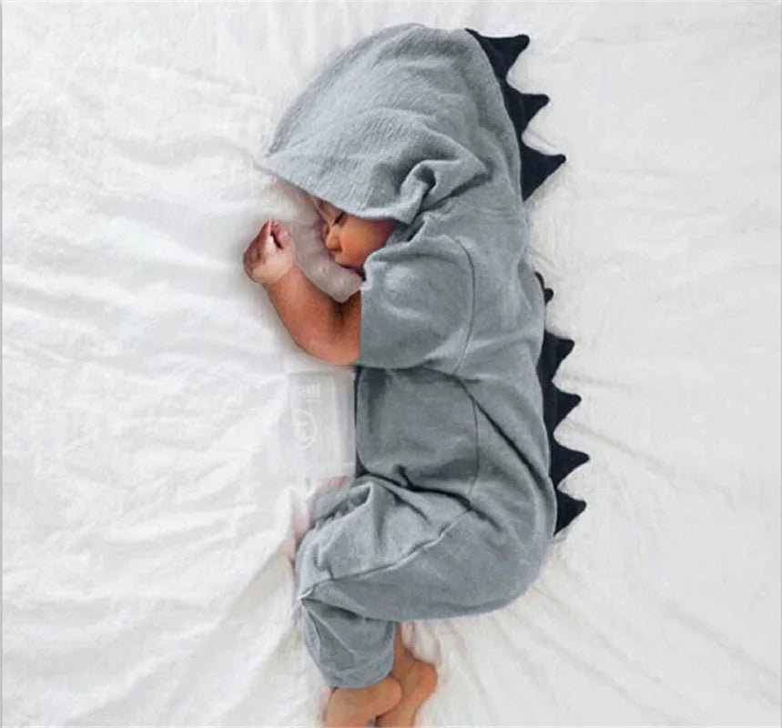 Baby Clothes Hooded Dinosaur Jumpsuit Baby Clothes Newborn Infant Baby Boy Girl Onesie Romper Jumpsuit Outfits Baby Bodysuits