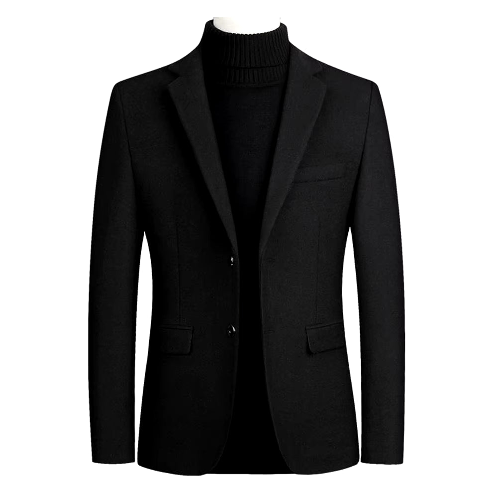 High Quality Men'S Two Buttons Lapel Suit Coat Wool Blends Casual Blazers Men Solid Business Casual Mens Coats and Jackets 2021